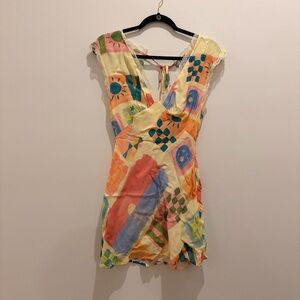 VRG GRL Patterned Mini Dress Size AU8/US4